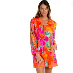 La Blanca resort wear bathing suit  coverup Beach tropical flowers vacation NWT